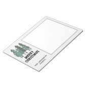 Eigen familienaam Waterverf kerstbomen Notitieblok (Schuin)