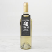 Eigen feestdag 40e trouwdag flessenhanger (Op fles)