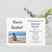 Eigen feestdag feestelijke foto kaart (Staand voorkant)