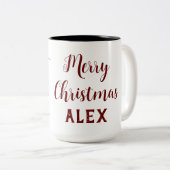 Eigen feestvogel, kerst tweekleurige koffiemok (Voorkant rechts)