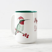 Eigen feestvogel, kerst tweekleurige koffiemok (Voorkant links)