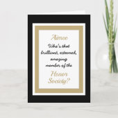 Eigen felicitatiekaart voor Honor Society Kaart (Voorkant)