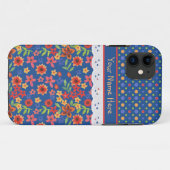 Eigen Floral Polkas Faux Lace iPhone Hoesje van 5/ (Achterkant (horizontaal))