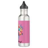 Eigen floreel flesje waterfles (Rechts)