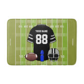 Eigen Football met ijzernet Jersey op het veld Badmat (Voorkant)