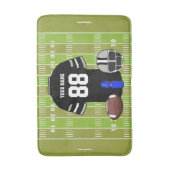 Eigen Football met ijzernet Jersey op het veld Badmat (Voorkant Verticaal)