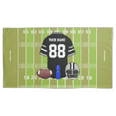 Eigen Football met ijzernet Jersey op het veld Kussensloop (Voorkant)