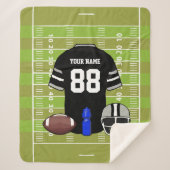 Eigen Football met ijzernet Jersey op het veld Sherpa Deken (Voorkant)