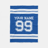 Eigen football-trutnummer atletische strepen fleece deken (Voorkant)