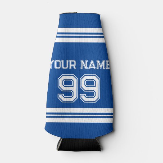 Eigen football-trutnummer atletische strepen flesjeskoeler (Voorkant)