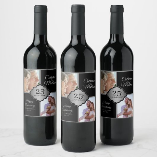 Eigen foto 25e Jubileum Wijnlabel Wijn Etiket (Flessen)