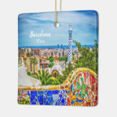 Eigen foto Barcelona 2 - zijdig Unieke moderne kun Keramisch Ornament (Links)