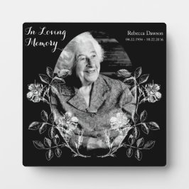 Eigen foto bloem Sympathie Memorial Fotoplaat