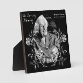 Eigen foto  bloem Sympathie Memorial Fotoplaat (Voorkant)