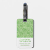 Eigen foto-contouren bagagelabel (Achterkant verticaal)