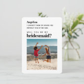 Eigen foto Eenvoudige legant Bridesmaid-conceptkaa (Staand voorkant)