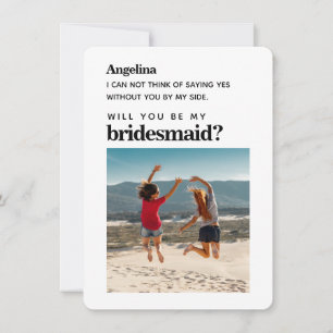 Eigen foto Eenvoudige legant Bridesmaid-conceptkaa