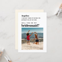 Eigen foto Eenvoudige legant Bridesmaid-conceptkaa