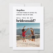 Eigen foto Eenvoudige legant Bridesmaid-conceptkaa Kaart (Voorkant)