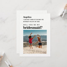 Eigen foto Eenvoudige legant Bridesmaid-conceptkaa