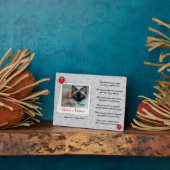 Eigen foto- en gedenkteken voor Pet Cat Fotoplaat (Zijkant)