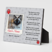 Eigen foto- en gedenkteken voor Pet Cat Fotoplaat (Zijkant)