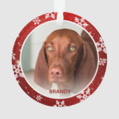 Eigen foto en naam feestelijke kerst ornament (achterkant)