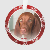 Eigen foto en naam feestelijke kerst ornament (voorkant)