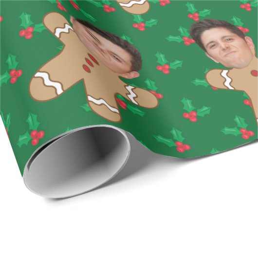 Eigen foto Gingerbrood voor kerstmis Cadeaupapier (Rol Hoek)