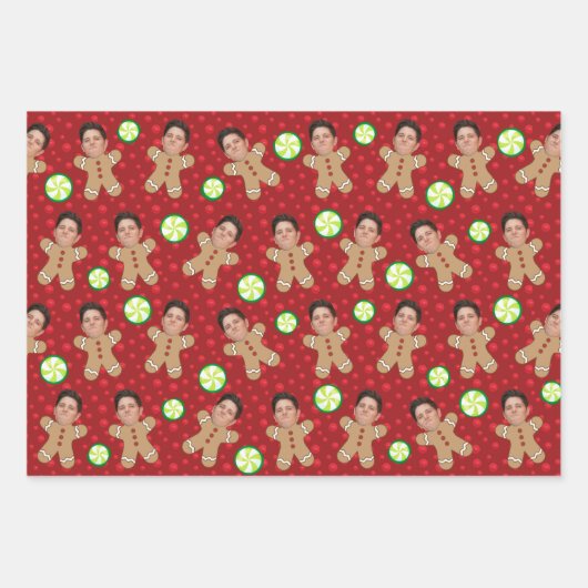 Eigen foto Gingerbrood voor kerstmis Prints Inpakpapier Vel (Voorkant)