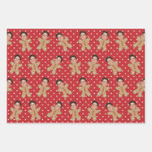 Eigen foto Gingerbrood voor kerstmis Stippen Inpakpapier Vel (Voorkant)