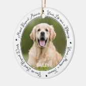 Eigen foto-Herdenking van foto's gedicht gedenktek Keramisch Ornament (Links)