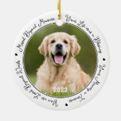 Eigen foto-Herdenking van foto's gedicht gedenktek Keramisch Ornament (Achterkant)