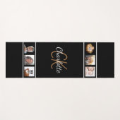 Eigen foto-inklage zwart-goudmonogram yogamat (Voorkant (horizontaal))