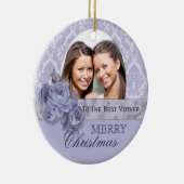 Eigen foto-kerstcadeau voor Ornament voor moeder (Rechts)