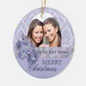 Eigen foto-kerstcadeau voor Ornament voor moeder (Links)