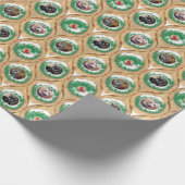 Eigen foto kerstreuzen Roodvogels Katten Honden Cadeaupapier (Hoek)