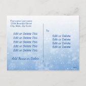 Eigen foto-kerstsnowflake script roodelijk modern feestdagenkaart (Achterkant)