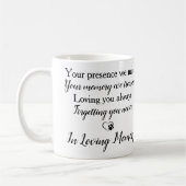 Eigen foto Memorial Poem Dog Koffiemok (Links)