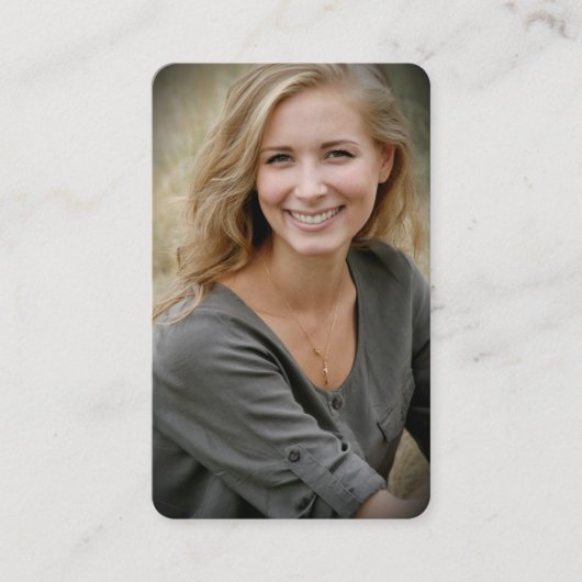 Eigen foto memorial tribute visitekaartje (Voorkant)