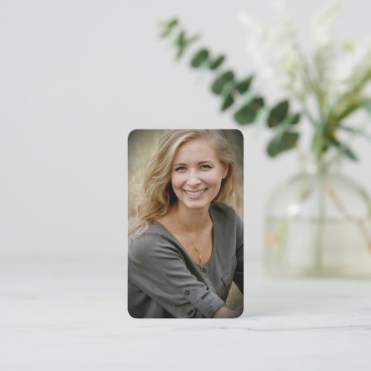 Eigen foto memorial tribute visitekaartje (Staand voorkant)