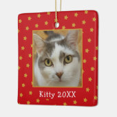 Eigen foto met kerstmis keramisch ornament (Links)