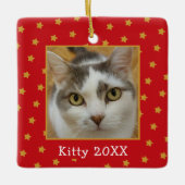 Eigen foto met kerstmis keramisch ornament (Voorkant)