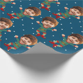 Eigen foto met kerstmis - Kind Afbeelding W Cadeaupapier (Hoek)