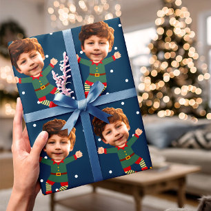 Eigen foto met kerstmis - Kind Afbeelding W Cadeaupapier