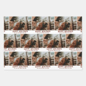 Eigen foto Moderne Typografie Kerstmis Inpakpapier Vel (Voorkant 3)