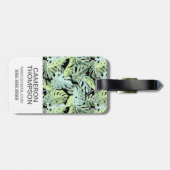 Eigen foto-Oerwoud - Floral Pattern Bagagelabel (Achterkant horizontaal)