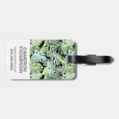 Eigen foto-Oerwoud - Floral Pattern Bagagelabel (Achterkant horizontaal)