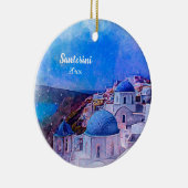 Eigen foto Santorini 2 - zijdelings unieke moderne Keramisch Ornament (Rechts)