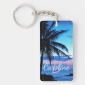 Eigen foto van Tropische Island Beach Ocean Sunset Sleutelhanger (Voorkant)